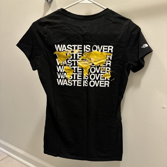 Black T-Shirt with Yellow World Map Design - Picture 2 of 2